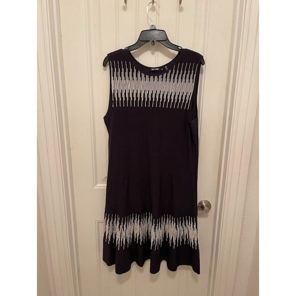 NIC+ZOE Sleeveless Patterned Black & White Dress - XL - Picture 1 of 14